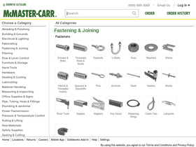 'mcmaster.com' screenshot