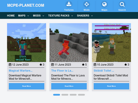 'mcpe-planet.com' screenshot