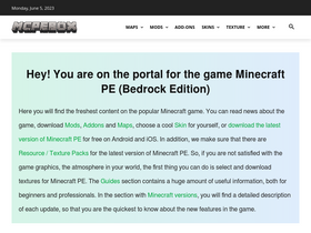 'mcpebox.com' screenshot