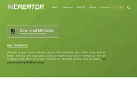 'mcreator.net' screenshot