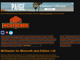 'mcstacker.net' screenshot