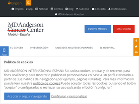 'mdanderson.es' screenshot