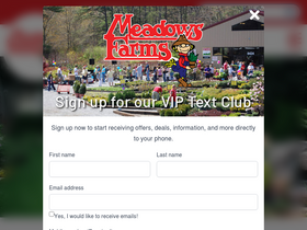 'meadowsfarms.com' screenshot