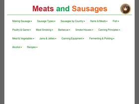 'meatsandsausages.com' screenshot