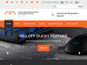 'mechanicalkeyboards.com' screenshot