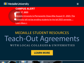 'medaille.edu' screenshot