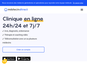 'medecindirect.fr' screenshot