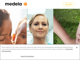 'medela.com' screenshot