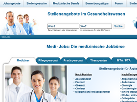 'medi-jobs.de' screenshot