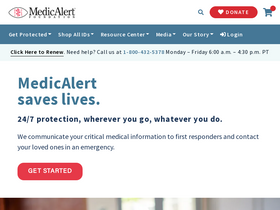 'medicalert.org' screenshot