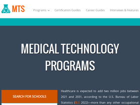 'medicaltechnologyschools.com' screenshot
