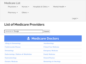 'medicarelist.com' screenshot