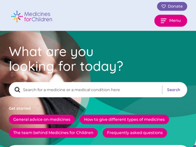 'medicinesforchildren.org.uk' screenshot