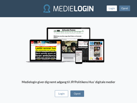 'medielogin.dk' screenshot