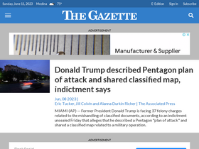 'medina-gazette.com' screenshot