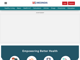 'medindia.net' screenshot