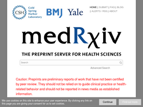 'medrxiv.org' screenshot