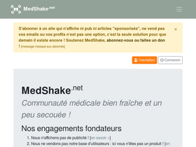 'medshake.net' screenshot