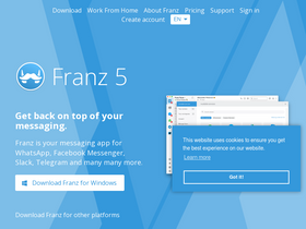 'meetfranz.com' screenshot