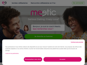 'meetic.be' screenshot