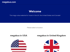'megabus.com' screenshot