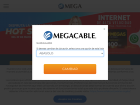 'megacable.com.mx' screenshot