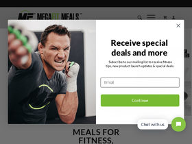 'megafitmeals.com' screenshot
