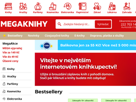 'megaknihy.cz' screenshot