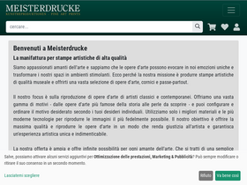 'meisterdrucke.it' screenshot