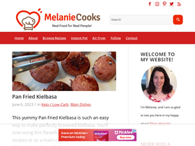 'melaniecooks.com' screenshot