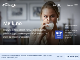 'melk.no' screenshot
