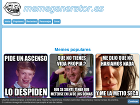 'memegenerator.es' screenshot