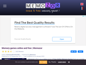 'memozor.com' screenshot