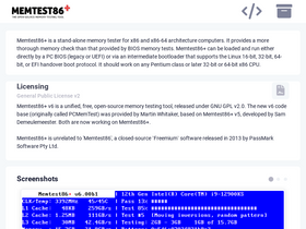 'memtest.org' screenshot
