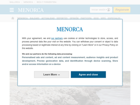 'menorca.info' screenshot