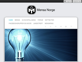 'mensa.no' screenshot