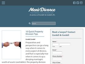 'mensdivorce.com' screenshot