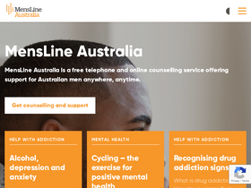 'mensline.org.au' screenshot