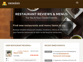 'menuism.com' screenshot