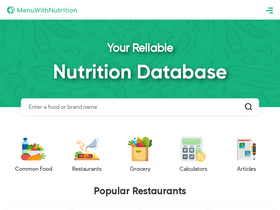 'menuwithnutrition.com' screenshot