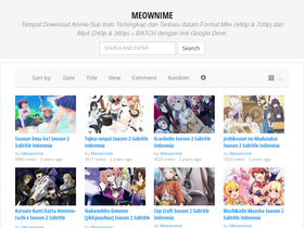 'meownime.name' screenshot
