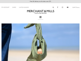 'merchantandmills.com' screenshot