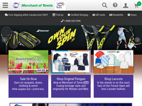 'merchantoftennis.com' screenshot
