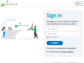 'mercurycards.com' screenshot