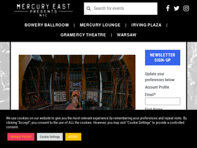 'mercuryeastpresents.com' screenshot