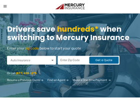 'mercuryinsurance.com' screenshot