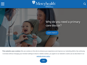 'mercyhealthsystem.org' screenshot