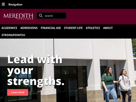 'meredith.edu' screenshot