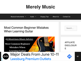 'merelymusic.com' screenshot