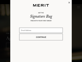 'meritbeauty.com' screenshot
